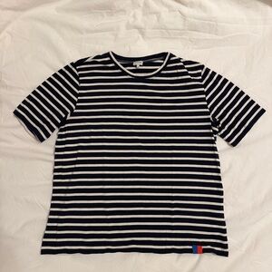 KULE Navy and White Striped Tee